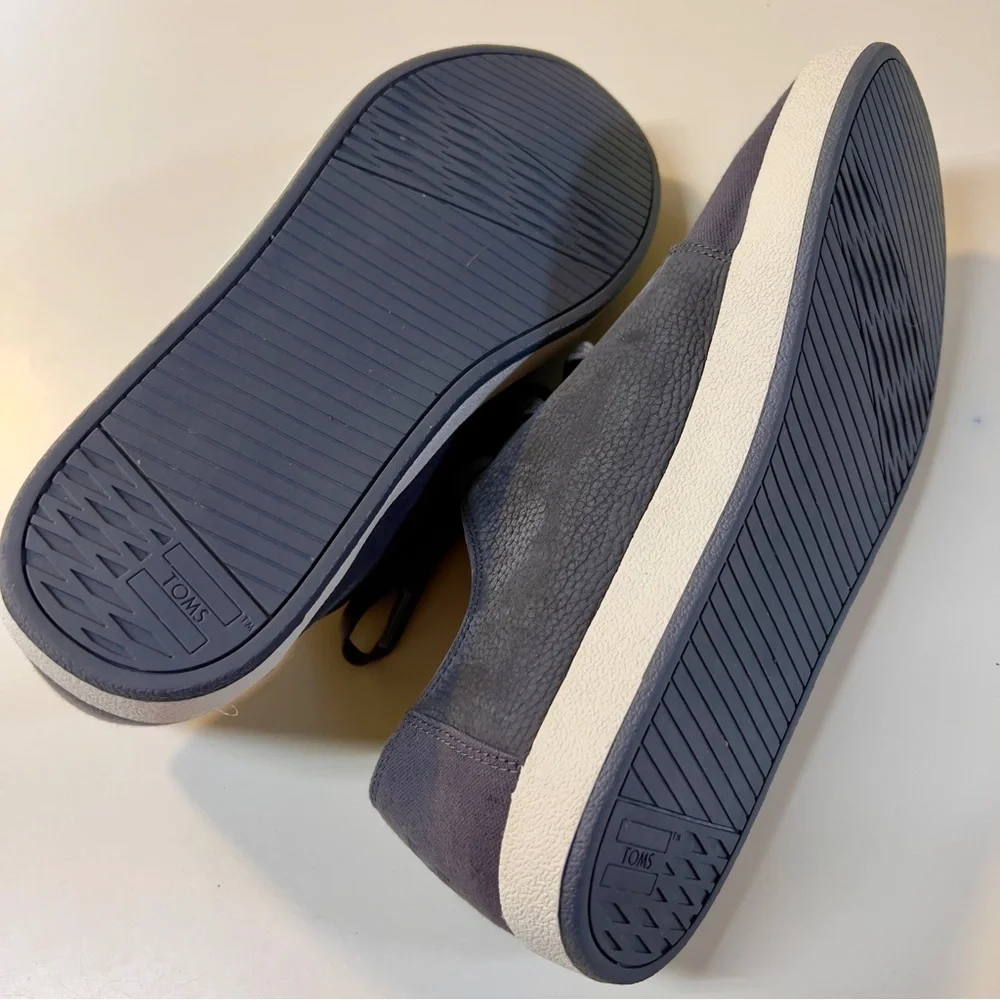 TOMS Mens Dark Gray Classic Lace Up Flat Casual Shoes Size 13
